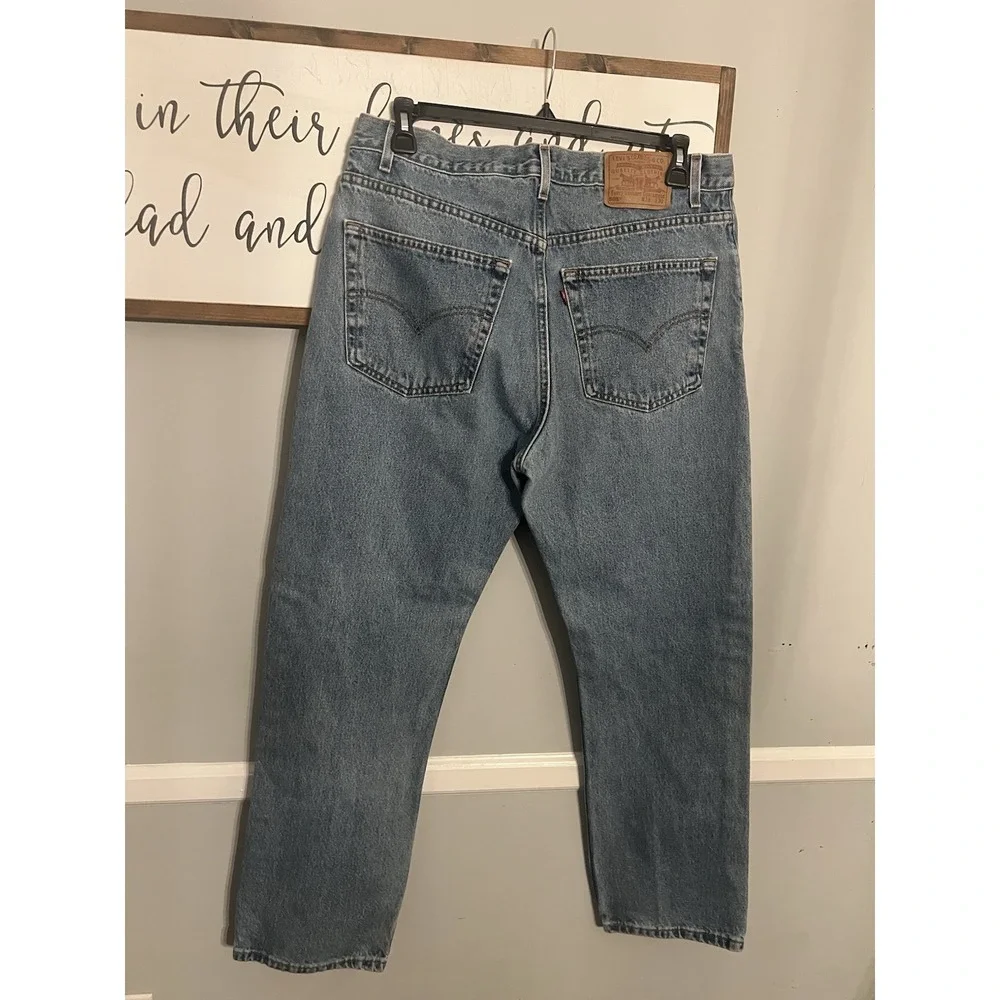 LEVI'S AUTHENTIC 505 REGULAR FIT STRAIGHT LEG BLUE JEANS W38 L30 100% Cotton USA